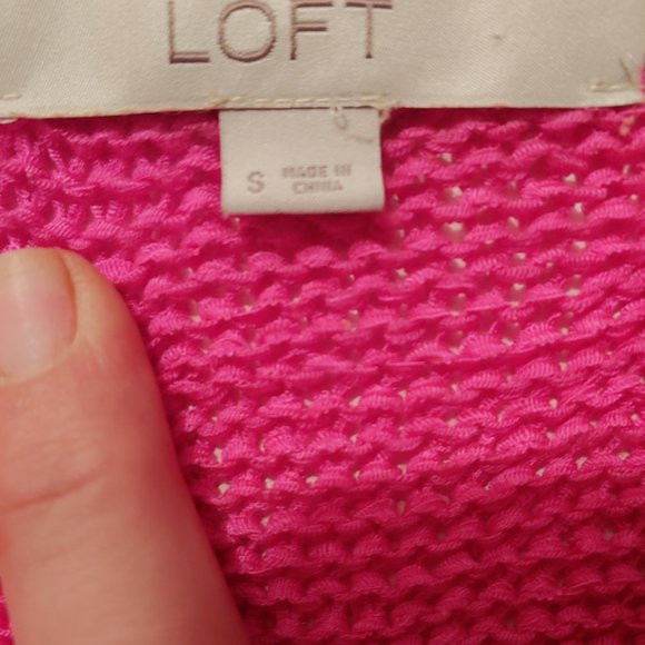 Ann Taylor Loft Hot Pink Women's Cardigan Small - Picture 2 of 3